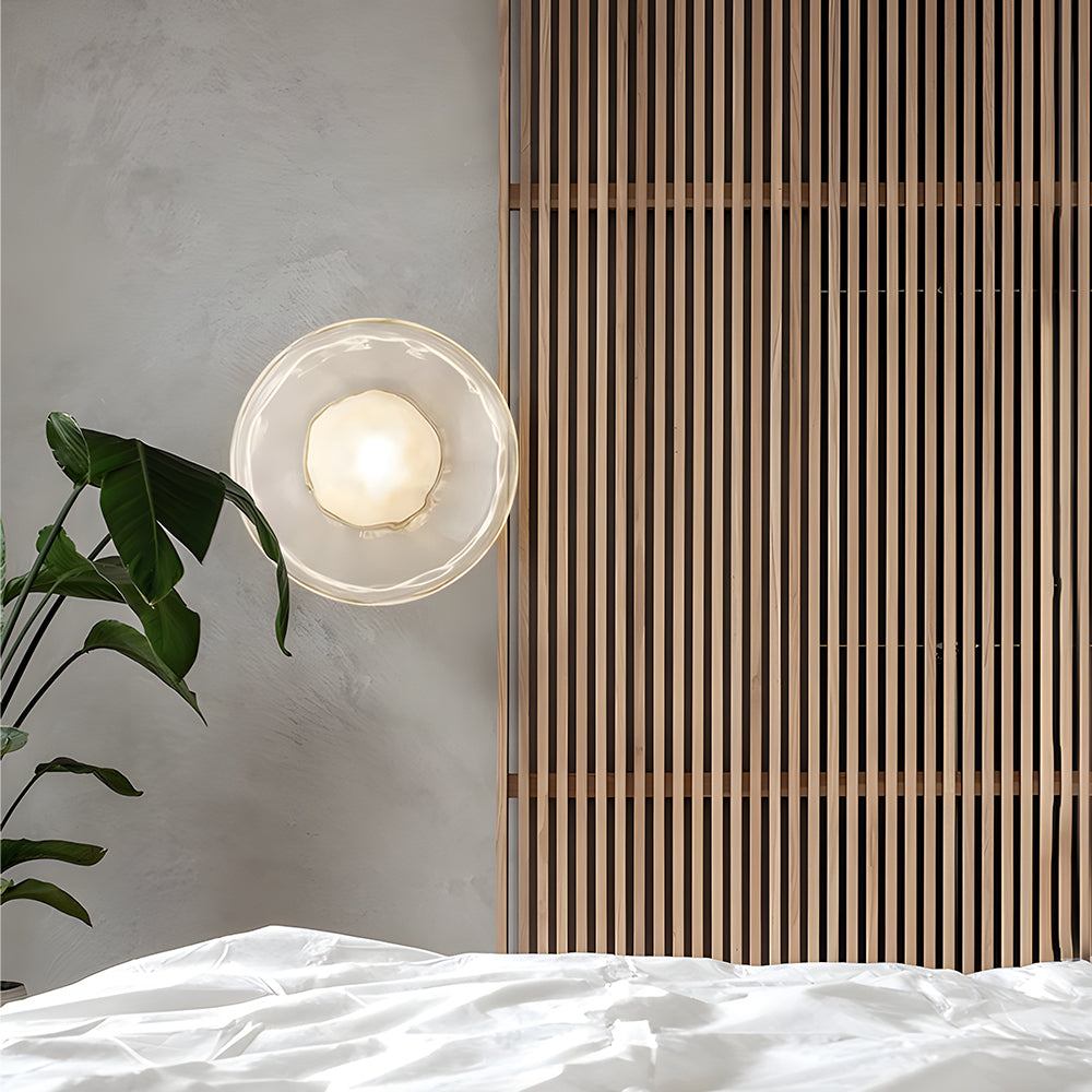 Wall Light Glass 7.9 in Soft Glow Indoor Bedroom Hallway Living Room Ambient Lighting | Thomler