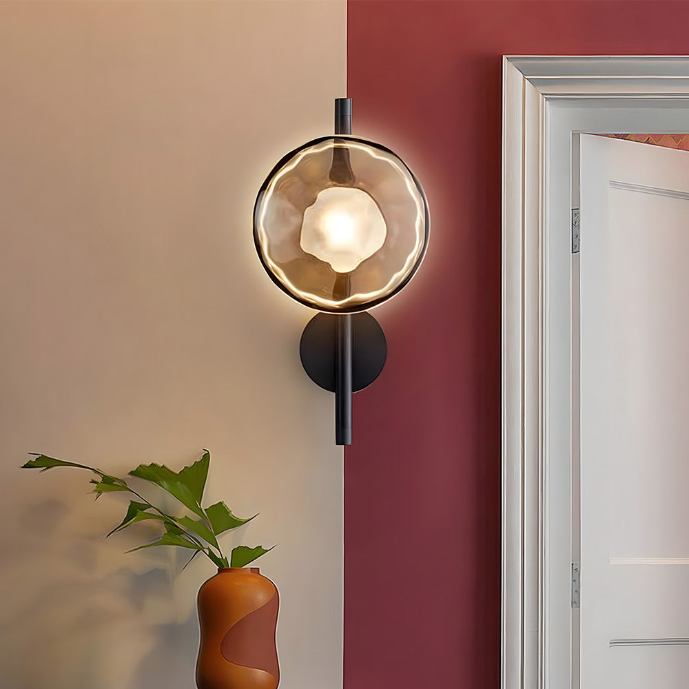 Wall Light Glass 7.9 in Soft Glow Indoor Bedroom Hallway Living Room Ambient Lighting | Thomler
