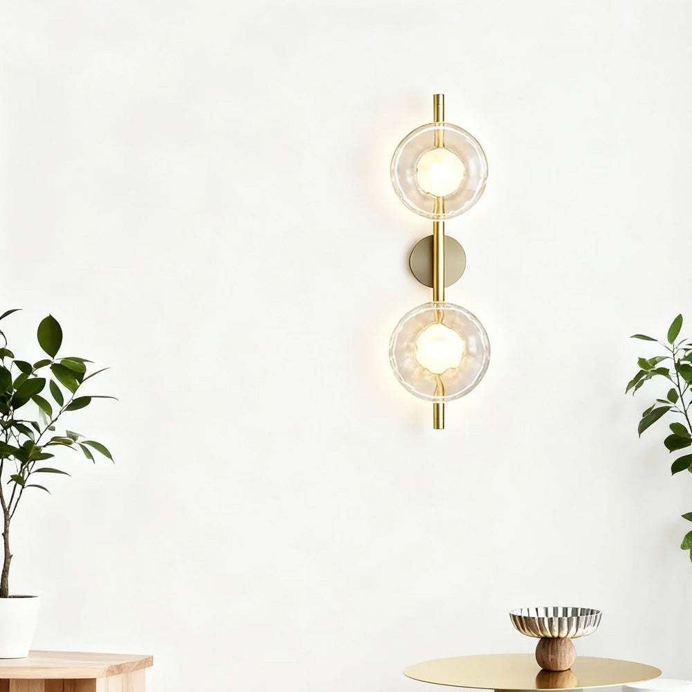 Wall Light Glass 7.9 in Soft Glow Indoor Bedroom Hallway Living Room Ambient Lighting | Thomler