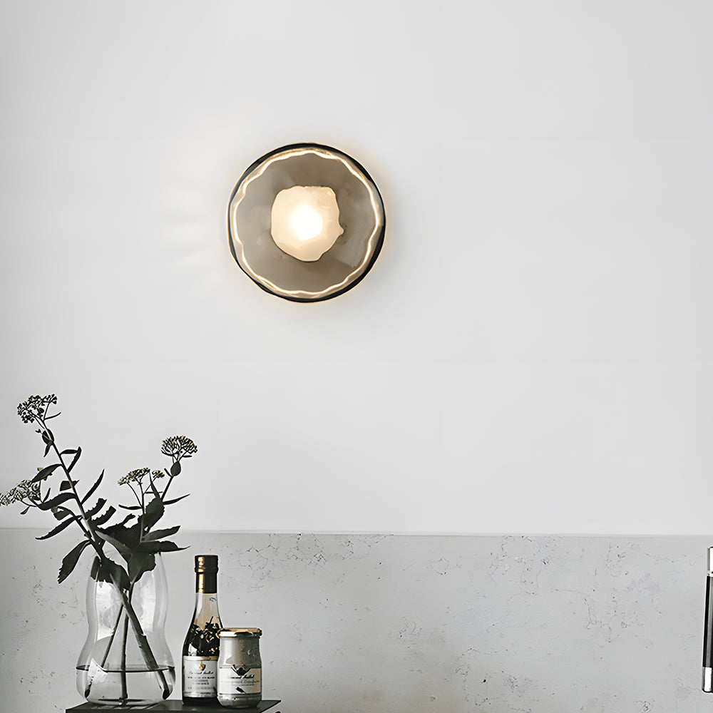 Wall Light Glass 7.9 in Soft Glow Indoor Bedroom Hallway Living Room Ambient Lighting | Thomler