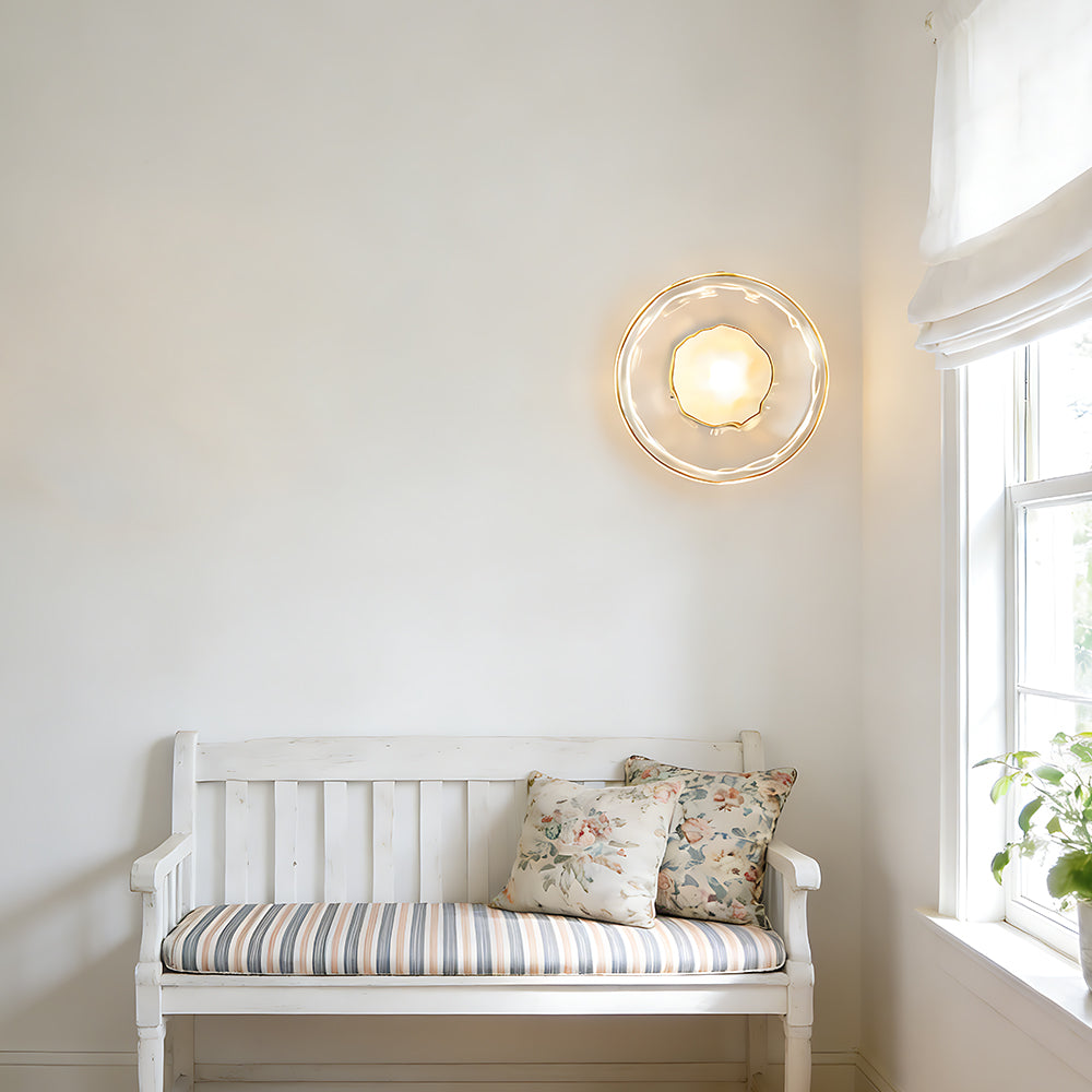 Wall Light Glass 7.9 in Soft Glow Indoor Bedroom Hallway Living Room Ambient Lighting | Thomler