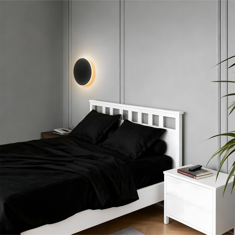 Wall Light Iron 5.1 in 11.8 in 7.9 in Black White Indoor Bedroom Hallway Living Room Accent Lighting | Thomler