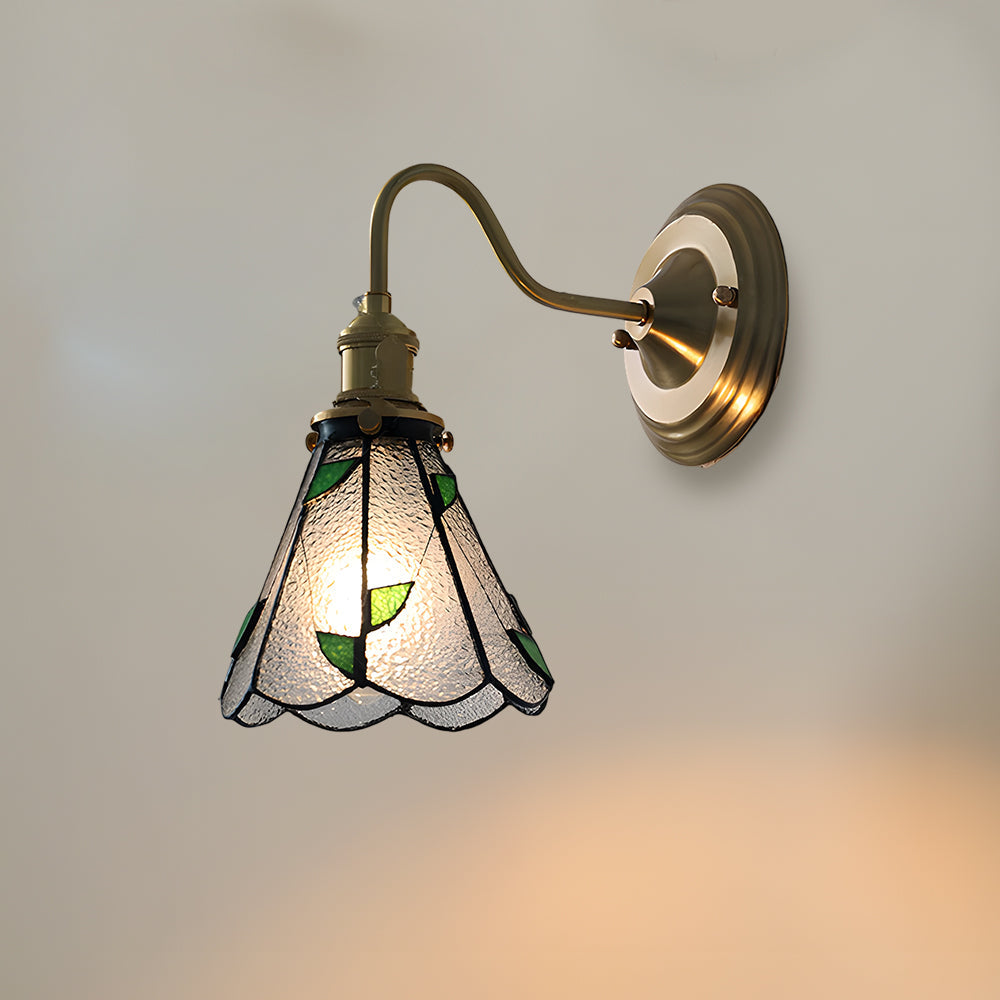 Wall Lamp Glass Copper E27 40W Multicolour Hallway Study Art Deco Vintage Indoor Lighting Fixture | Thomler