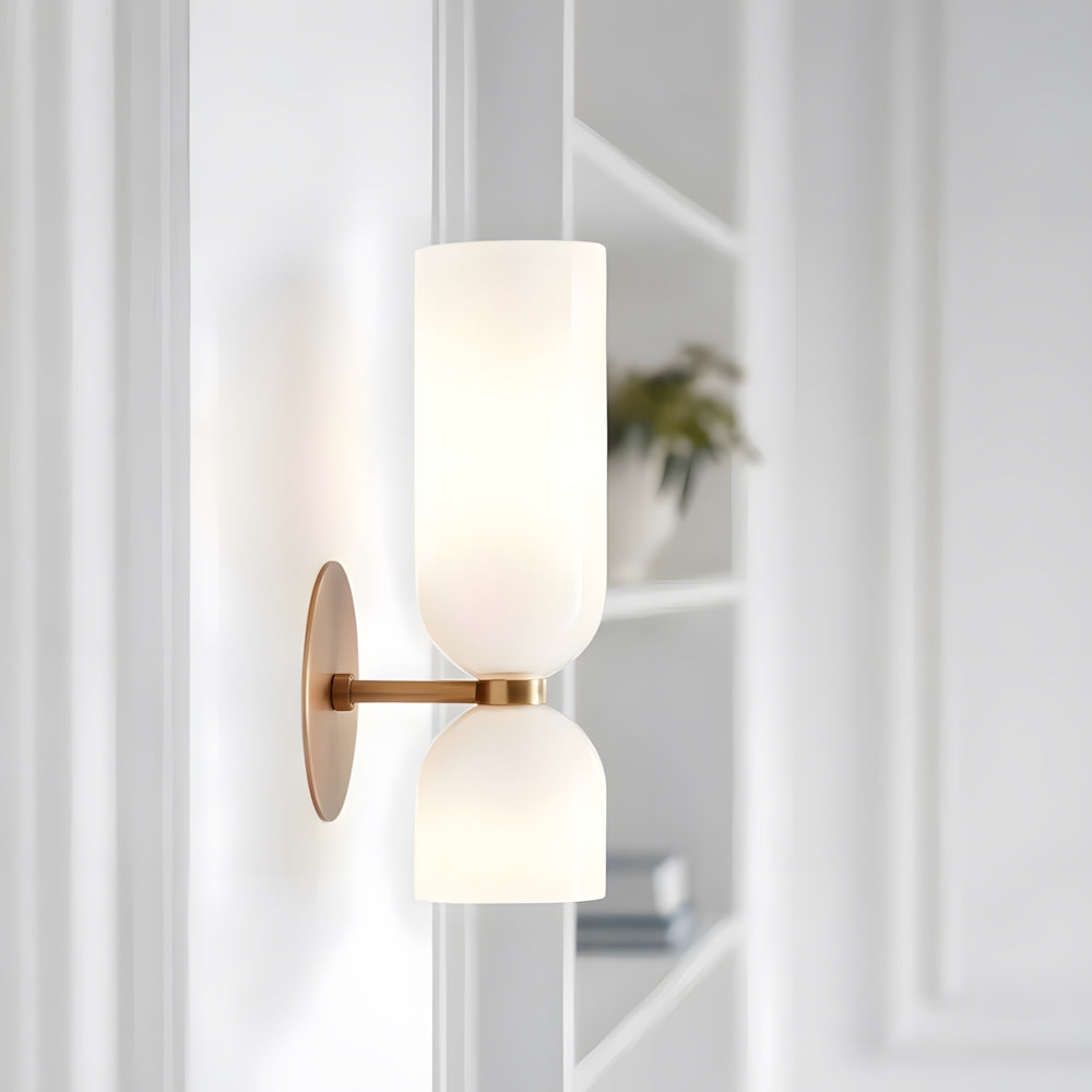 Wall Lamp Glass Double-Head 13.8 in Adjustable Indoor Reading Bedroom Hallway Lighting | Thomler
