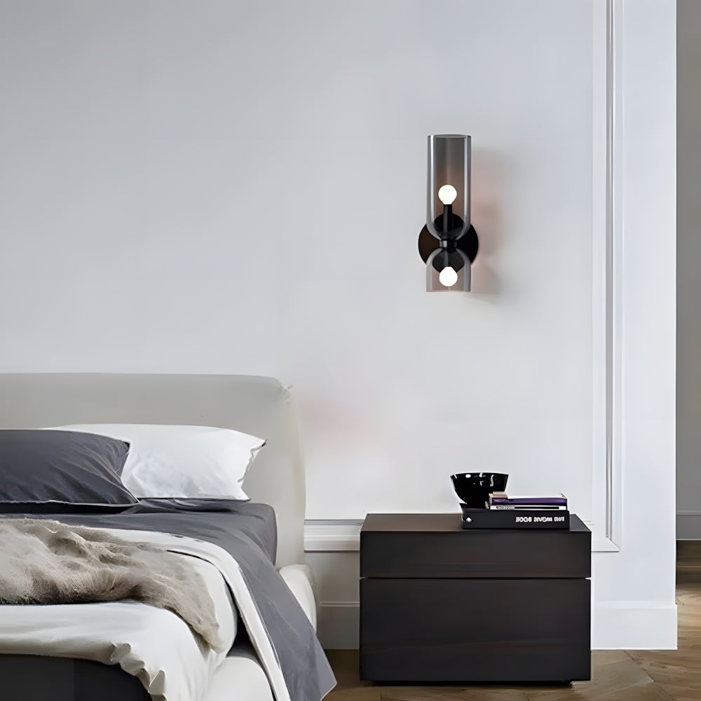 Wall Lamp Glass Double-Head 13.8 in Adjustable Indoor Reading Bedroom Hallway Lighting | Thomler