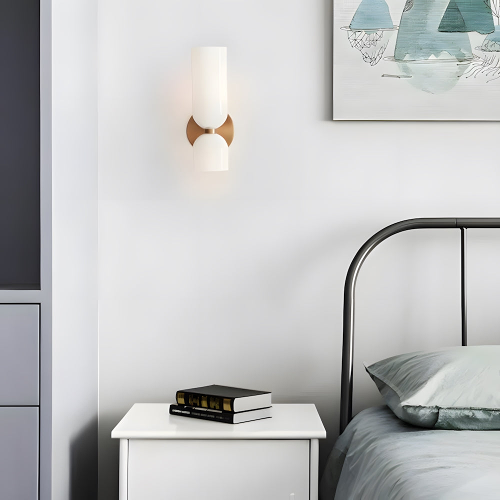 Wall Lamp Glass Double-Head 13.8 in Adjustable Indoor Reading Bedroom Hallway Lighting | Thomler