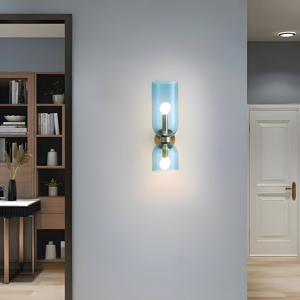 Wall Lamp Glass Double-Head 13.8 in Adjustable Indoor Reading Bedroom Hallway Lighting | Thomler
