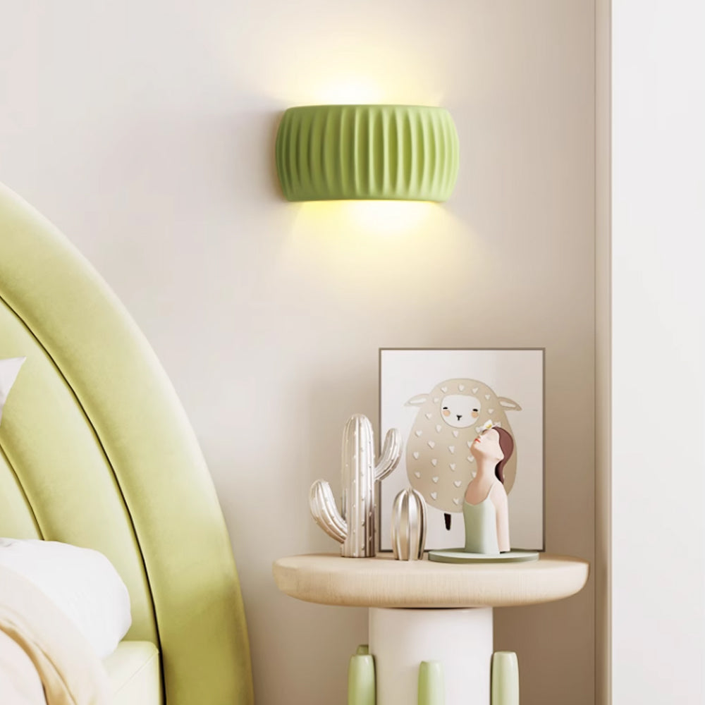 Wall Lamp Resin 9.5 in Soft Cream Indoor Bedroom Hallway Accent Lighting Modern Minimalist | Thomler
