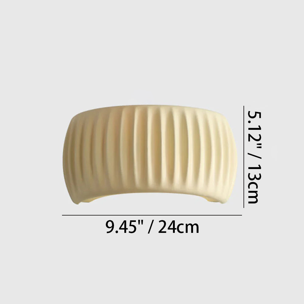 Wall Lamp Resin 9.5 in Soft Cream Indoor Bedroom Hallway Accent Lighting Modern Minimalist | Thomler