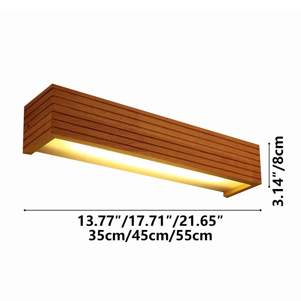 Wall Lamp Wood Acrylic E27 55.0 cm Bedroom Hallway Scandinavian Bedside Reading Light Nordic Indoor Fixture | Thomler