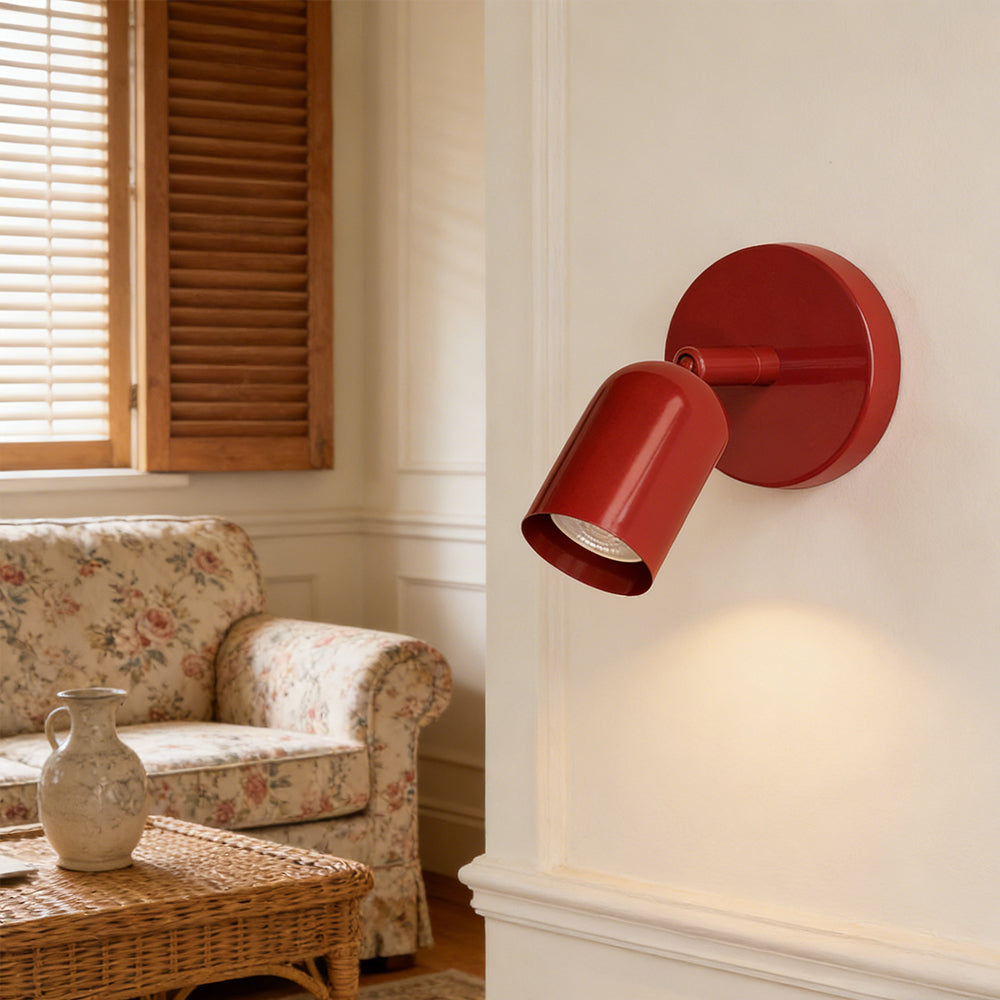 Wall Lamp Iron 12.0 cm Matte Pink Bedroom Hallway LED Reading Accent Light Modern Indoor Sconce | Thomler
