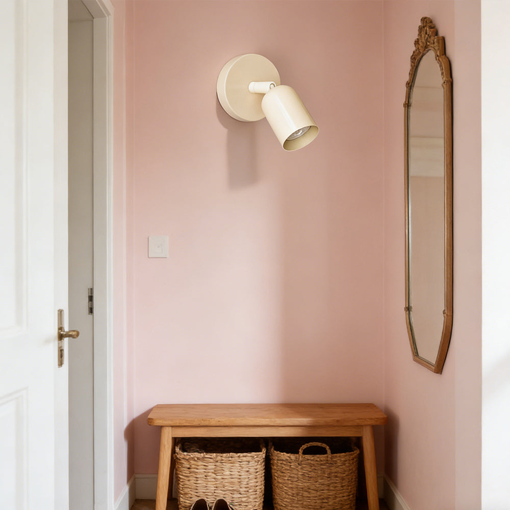 Wall Lamp Iron 12.0 cm Matte Pink Bedroom Hallway LED Reading Accent Light Modern Indoor Sconce | Thomler