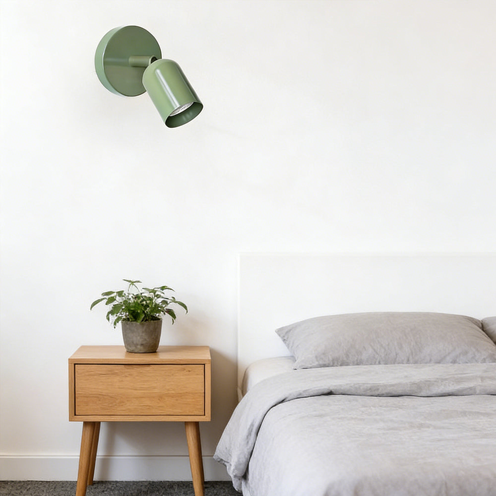Wall Lamp Iron 12.0 cm Matte Pink Bedroom Hallway LED Reading Accent Light Modern Indoor Sconce | Thomler