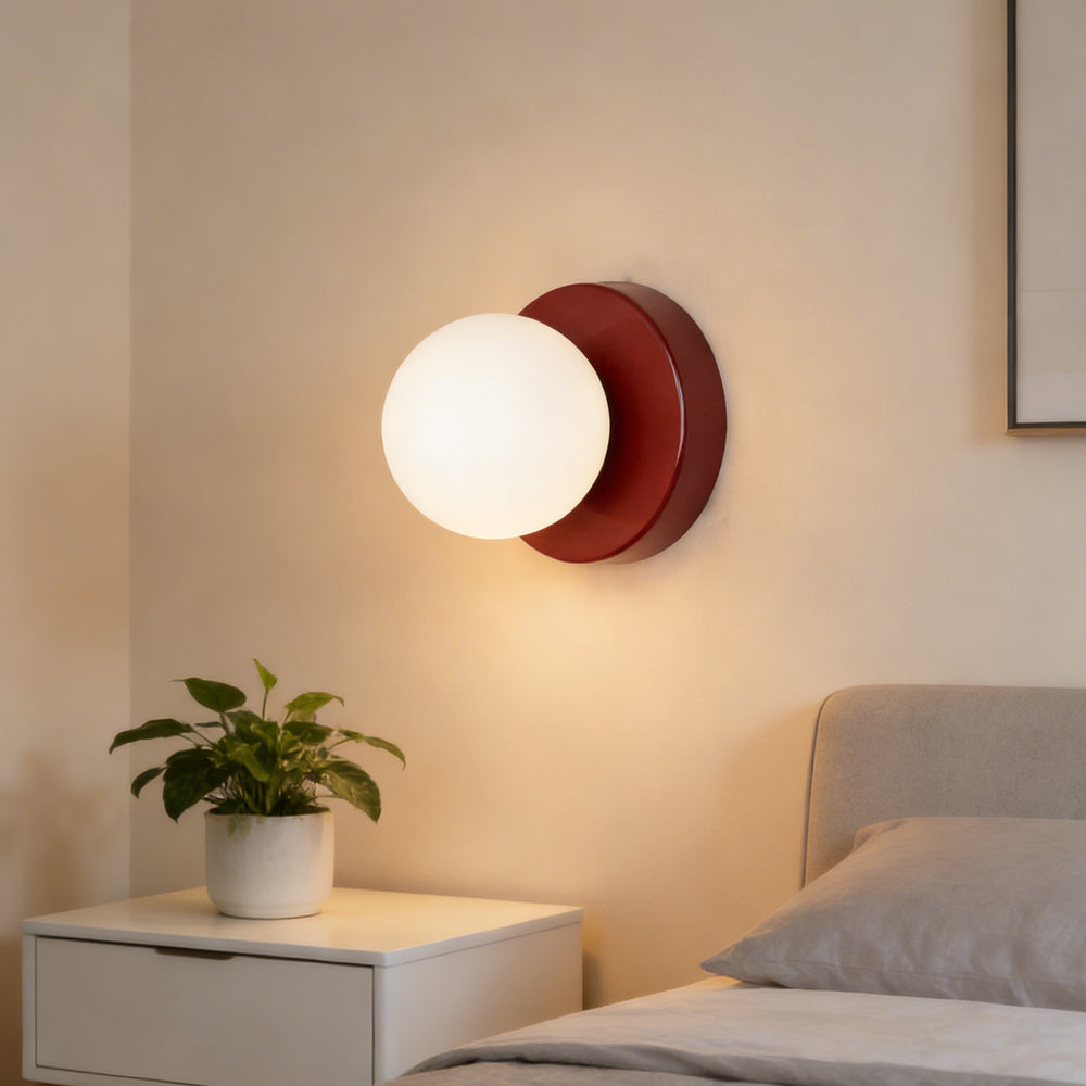 Wall Lamp Iron Glass Shade 4.7 in Indoor Bedroom Hallway Lighting Modern Minimalist Fixture | Thomler