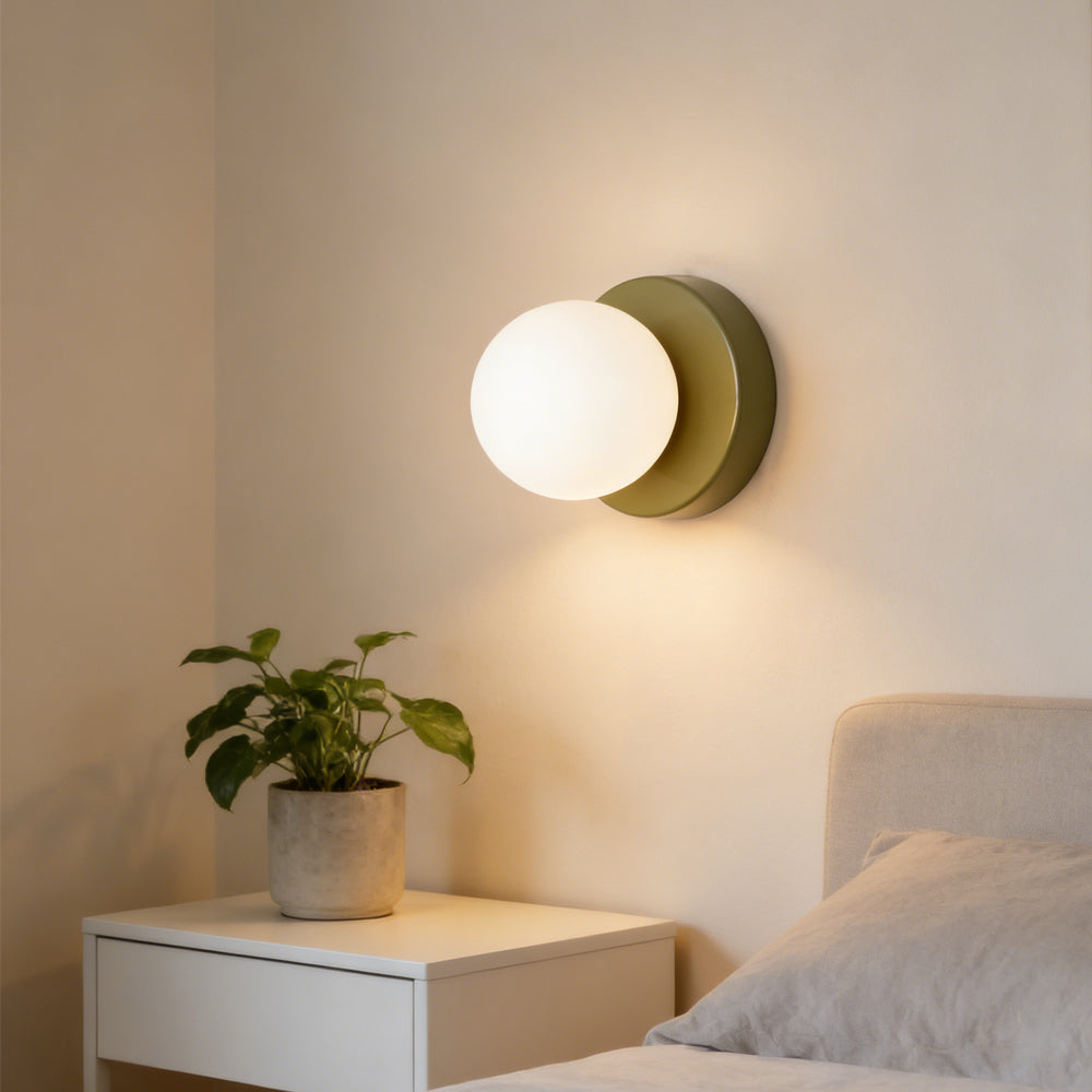 Wall Lamp Iron Glass Shade 4.7 in Indoor Bedroom Hallway Lighting Modern Minimalist Fixture | Thomler