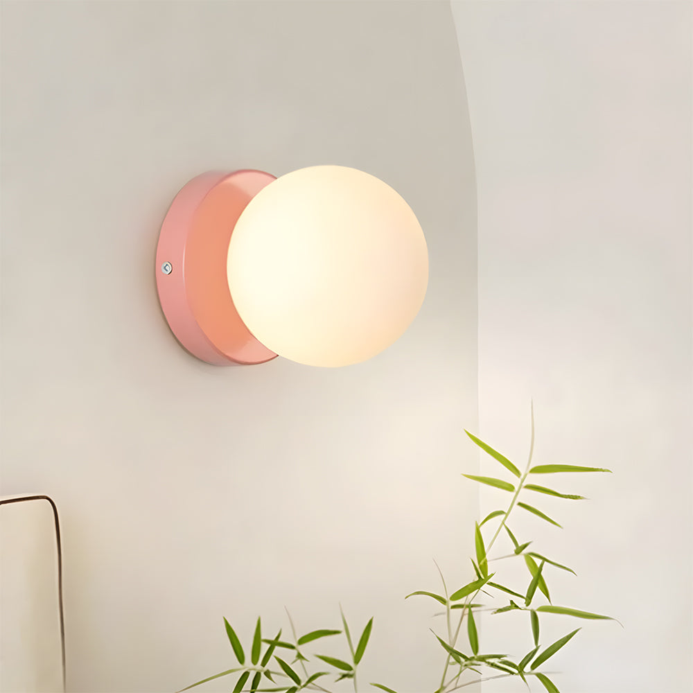 Wall Lamp Iron Glass Shade 4.7 in Indoor Bedroom Hallway Lighting Modern Minimalist Fixture | Thomler