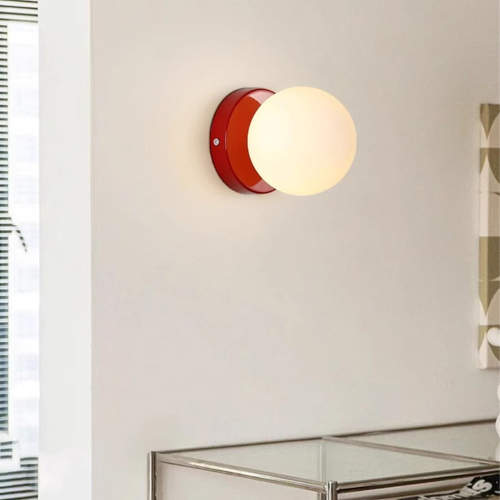 Wall Lamp Iron Glass Shade 4.7 in Indoor Bedroom Hallway Lighting Modern Minimalist Fixture | Thomler