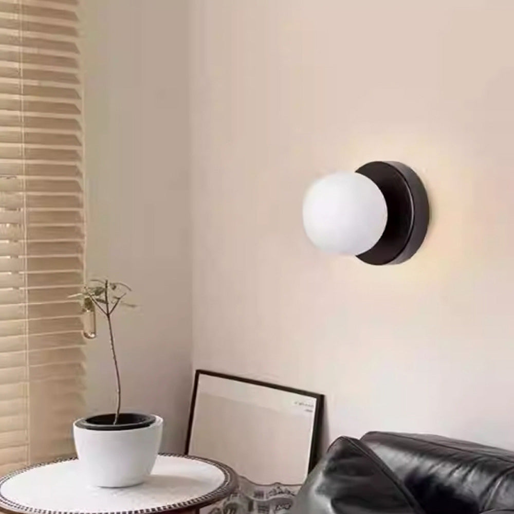Wall Lamp Iron Glass Shade 4.7 in Indoor Bedroom Hallway Lighting Modern Minimalist Fixture | Thomler