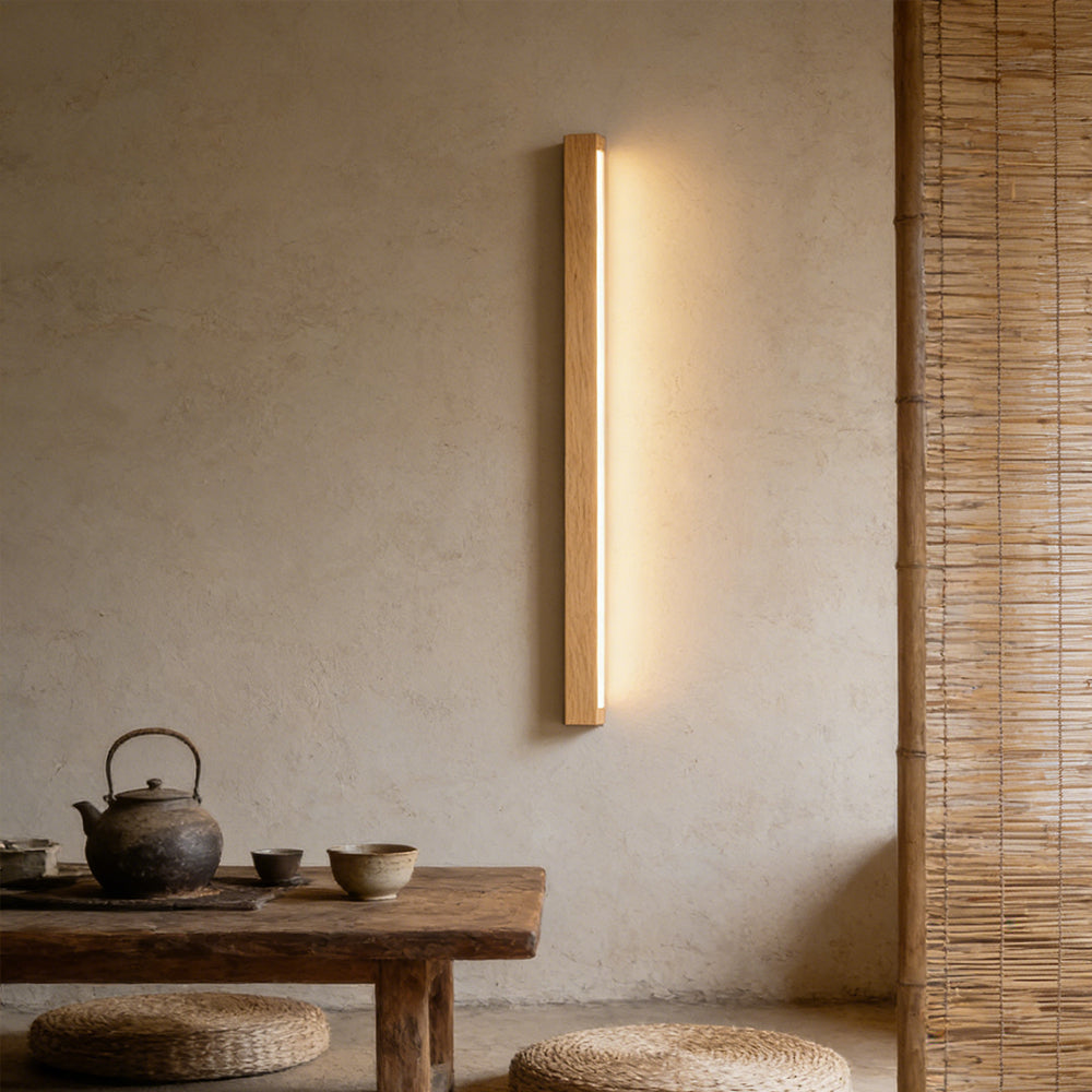 Wall Lamp Wood LED 60.0 cm Warm Bathroom Bedroom Mirror Lighting Fixture | Thomler
