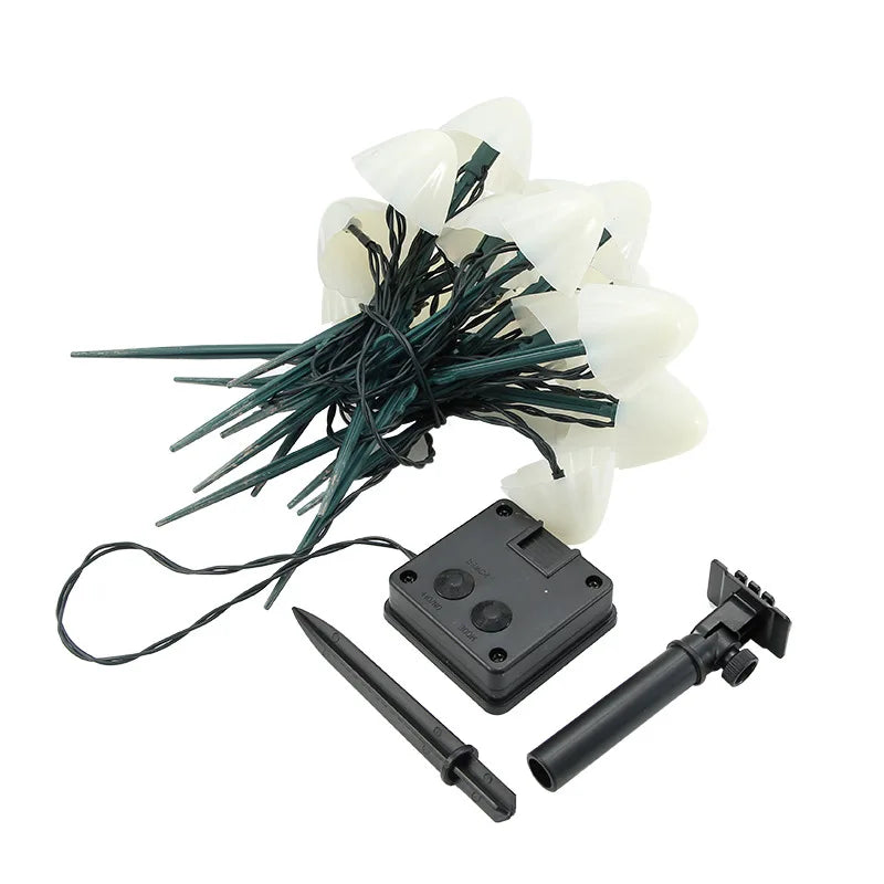 Solar Mushroom String Lights – Whimsical Outdoor Garden Pathway LED Decorations for Lawns & Yards | Thomler