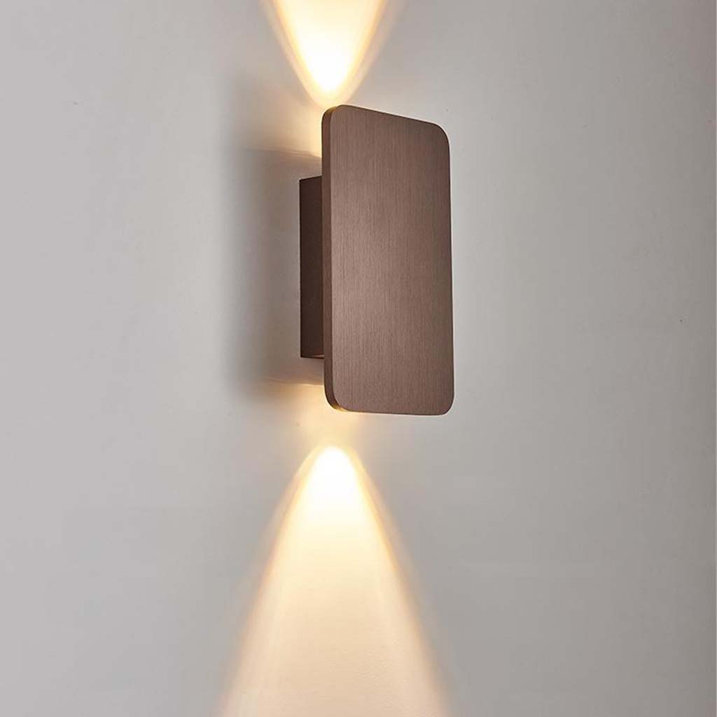 Wall Sconce Aluminum 11.8 in x 4.7 in LED Modern Bedroom Living Room Lighting Fixture Black Gold White Brown Grey | Thomler