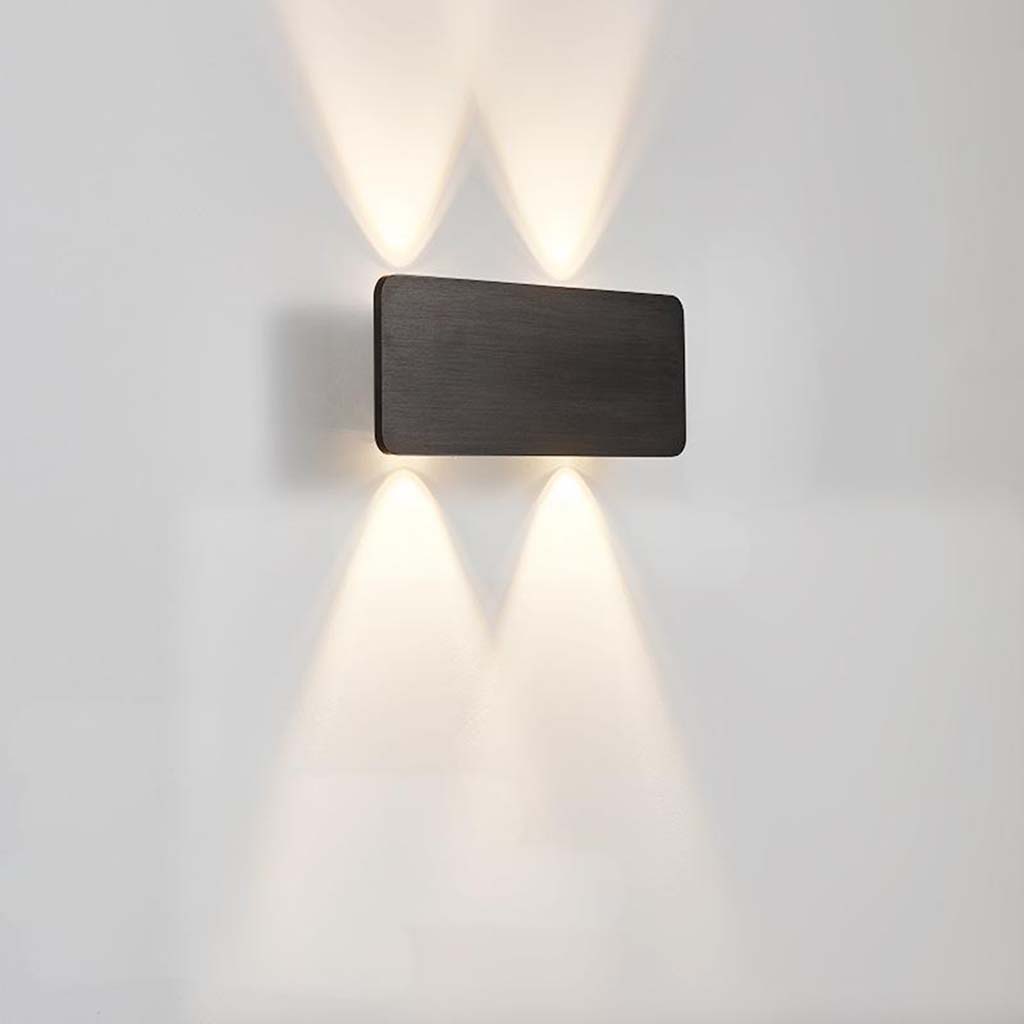 Wall Sconce Aluminum 11.8 in x 4.7 in LED Modern Bedroom Living Room Lighting Fixture Black Gold White Brown Grey | Thomler