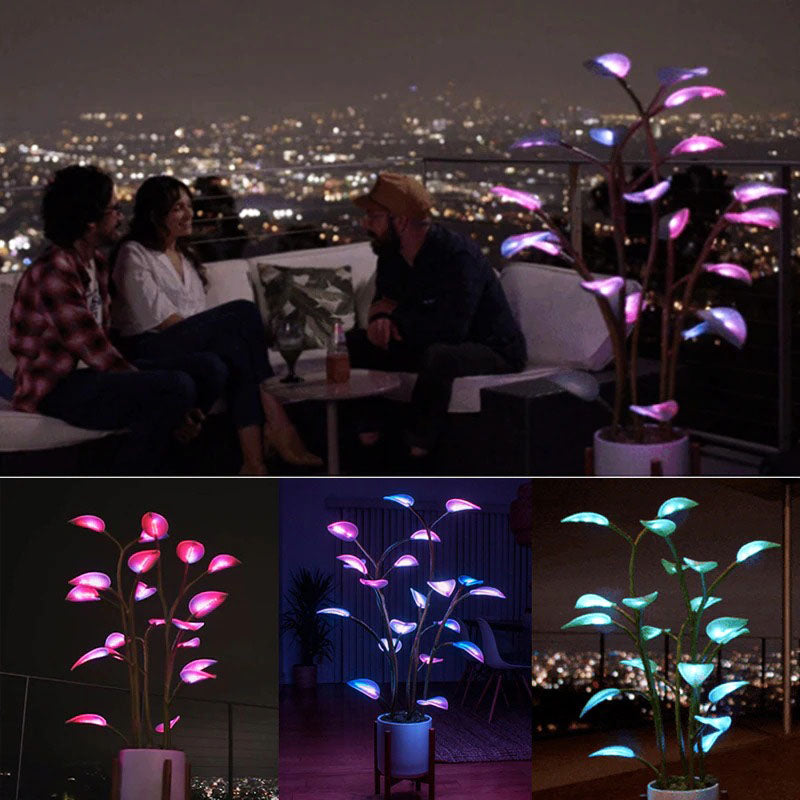 Color-Changing LED Plant Night Light for Bedroom, Living Room & Office – USB Powered Decorative Botanical Lamp with Auto Cycle Lighting | Thomler