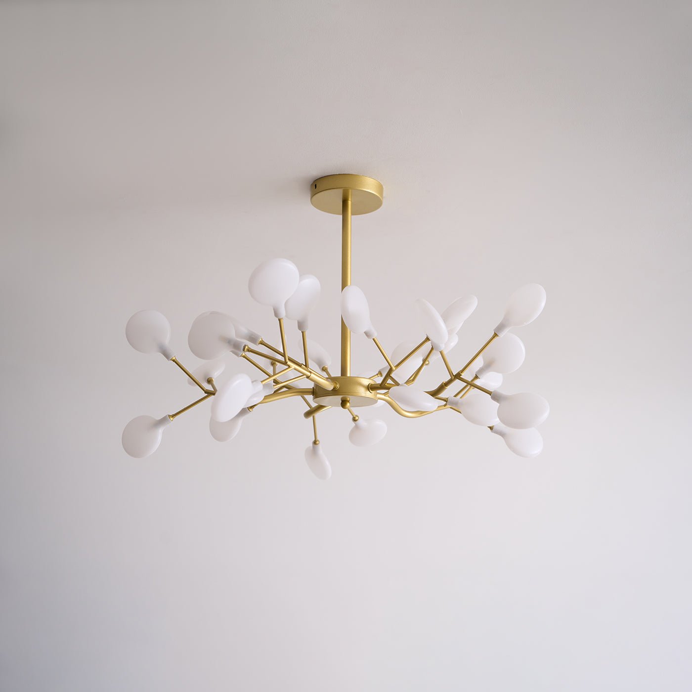 Pendant Light Metal Gold 80.0 cm LED White Acrylic Living Room Dining Room Ceiling Lamp Branching Modern Chandelier Scandinavian Luxury Interior Lighting | Thomler
