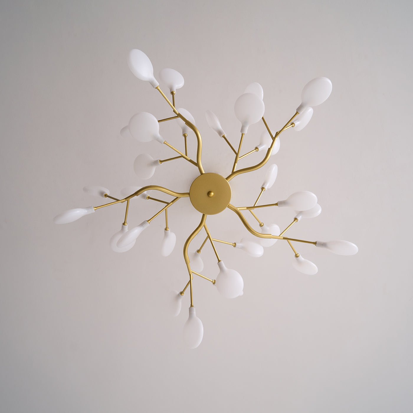 Modern LED Chandelier 40.6 in Acrylic Firefly Design White Indoor Ceiling Light Dining Living Room | Thomler