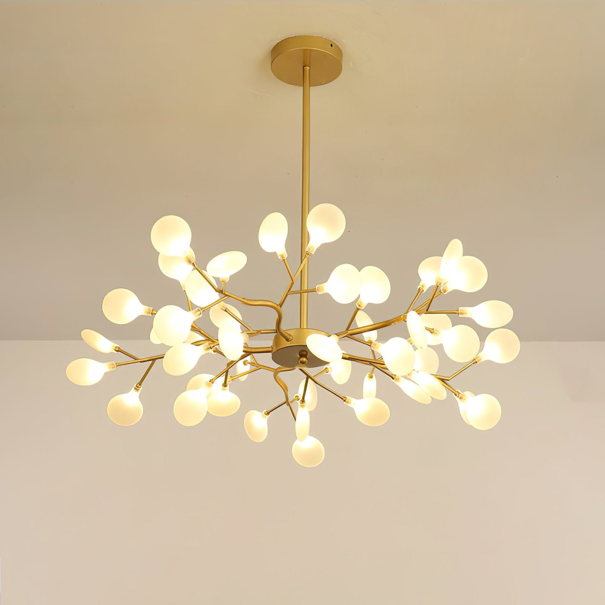 Modern LED Chandelier 40.6 in Acrylic Firefly Design White Indoor Ceiling Light Dining Living Room | Thomler