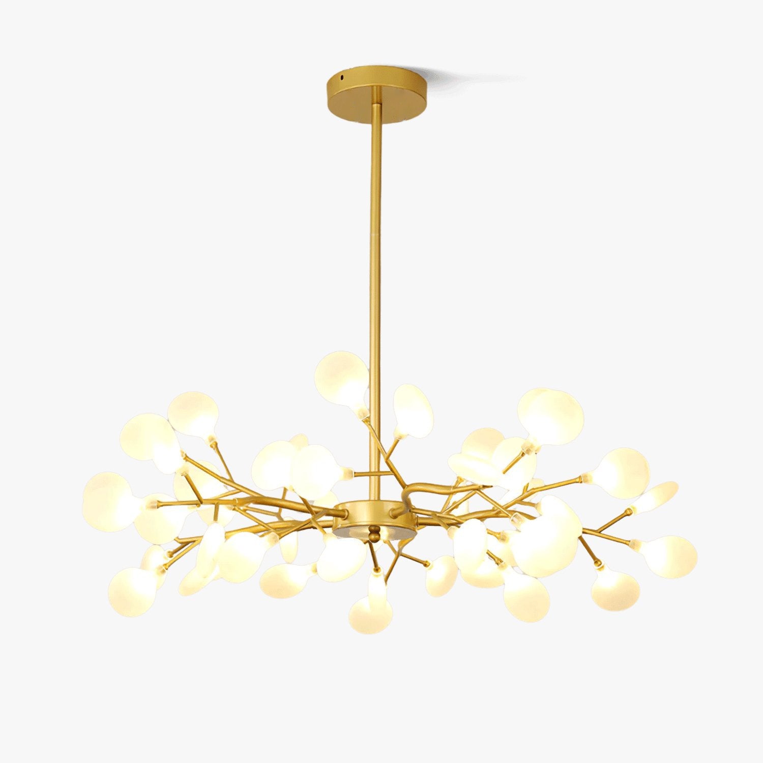 Modern LED Chandelier 40.6 in Acrylic Firefly Design White Indoor Ceiling Light Dining Living Room | Thomler