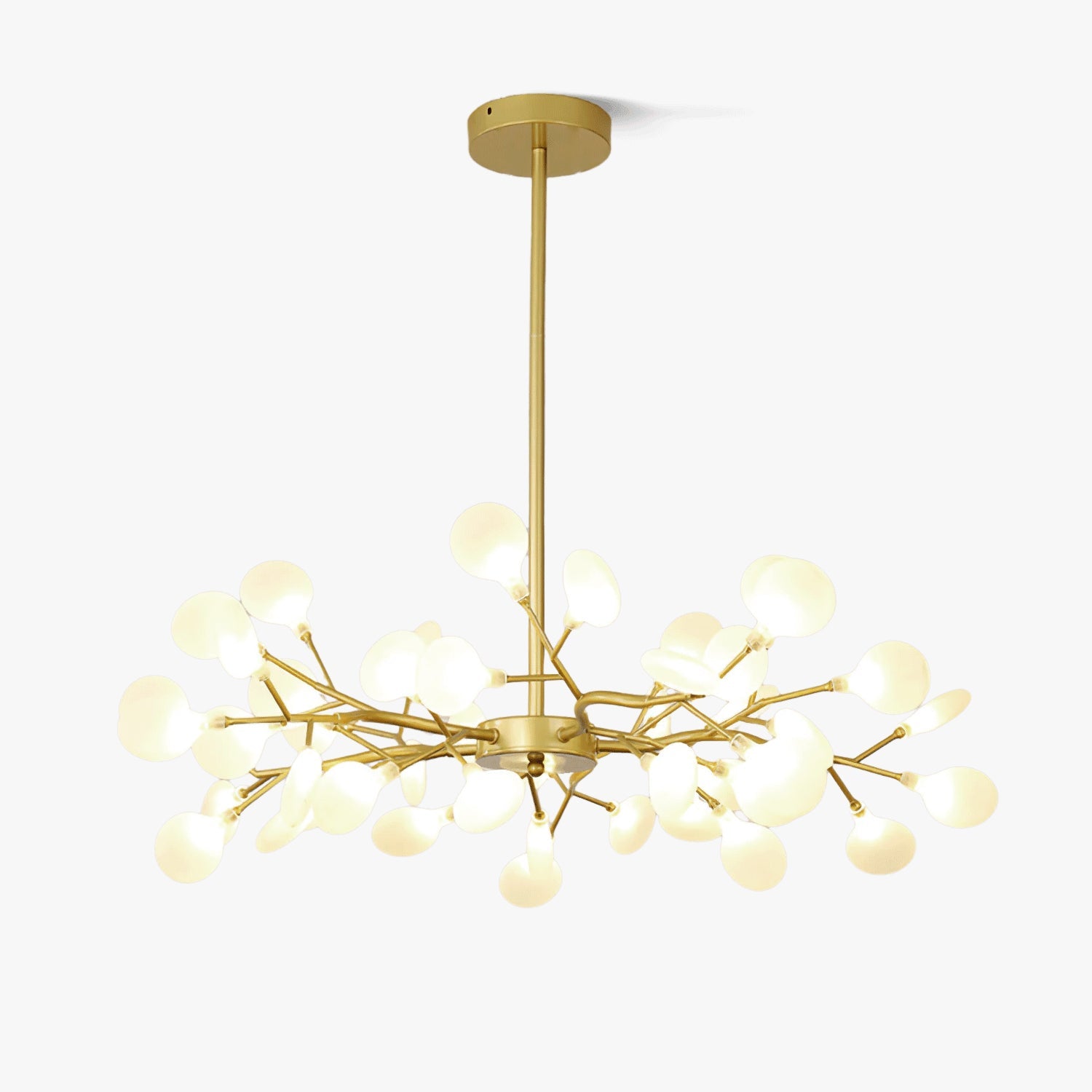 Modern LED Chandelier 40.6 in Acrylic Firefly Design White Indoor Ceiling Light Dining Living Room | Thomler