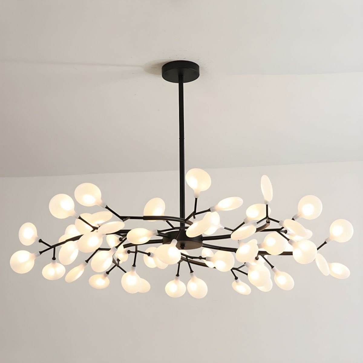 Modern LED Chandelier 40.6 in Acrylic Firefly Design White Indoor Ceiling Light Dining Living Room | Thomler