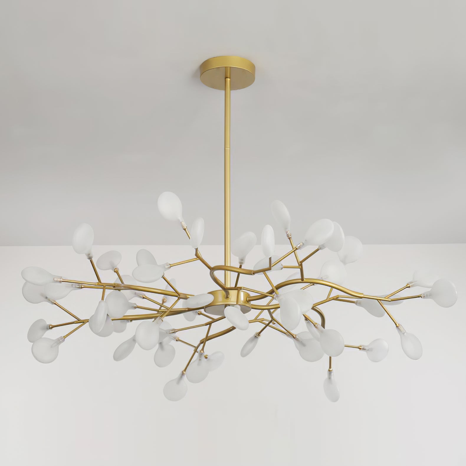 Modern LED Chandelier 40.6 in Acrylic Firefly Design White Indoor Ceiling Light Dining Living Room | Thomler