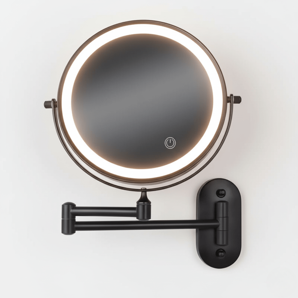 Rechargeable LED Lighted Vanity Mirror with Adjustable Magnification for Makeup Application and Skincare | Thomler