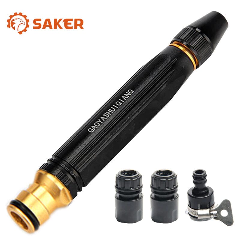 Rotating Metal Garden Hose Nozzle with Adjustable Spray Patterns for Lawn Watering & Car Washing | Thomler
