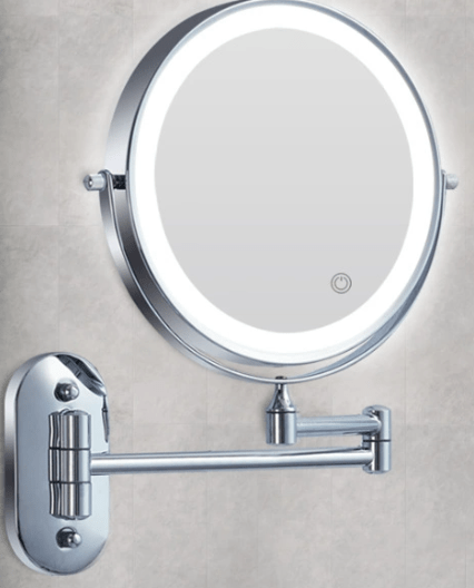 LED Magnifying Mirror Rechargeable 8 in Adjustable Brightness Makeup Skincare Cosmetic Mirror | Thomler