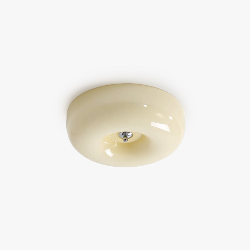 Glass Flush Mount LED Fixture – Dimmable 3-Tone Ambient Illumination for Bedrooms & Hallways | Thomler