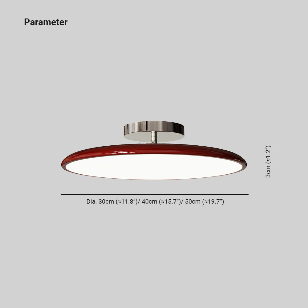 Metal & Acrylic Flush Mount Ceiling Light – Tri-Temp LED w/ Remote – Vintage Round Shade for Bedroom, Living Room | Thomler