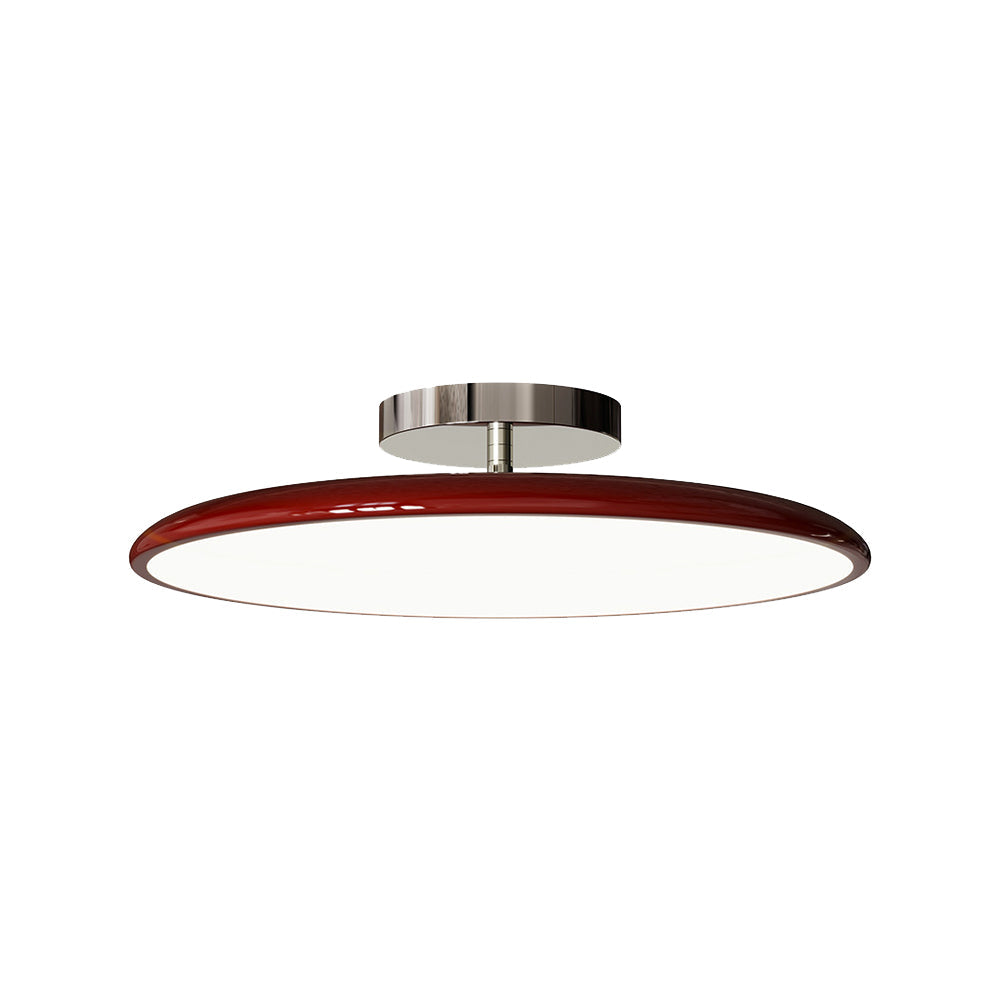 Metal & Acrylic Flush Mount Ceiling Light – Tri-Temp LED w/ Remote – Vintage Round Shade for Bedroom, Living Room | Thomler