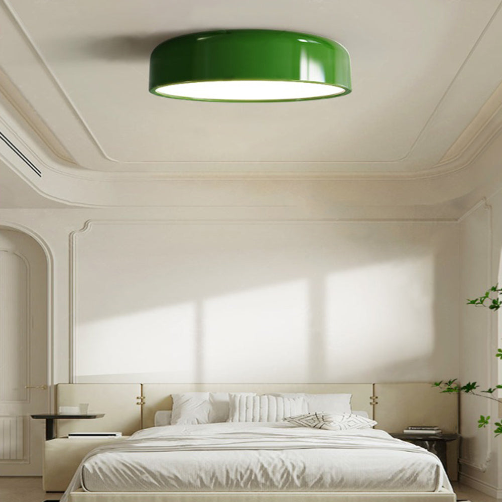 Ceiling Light Metal Dome LED Dimmable 5.0–10.0 m² Green Bedroom Kitchen Flush Mount Lamp | Thomler