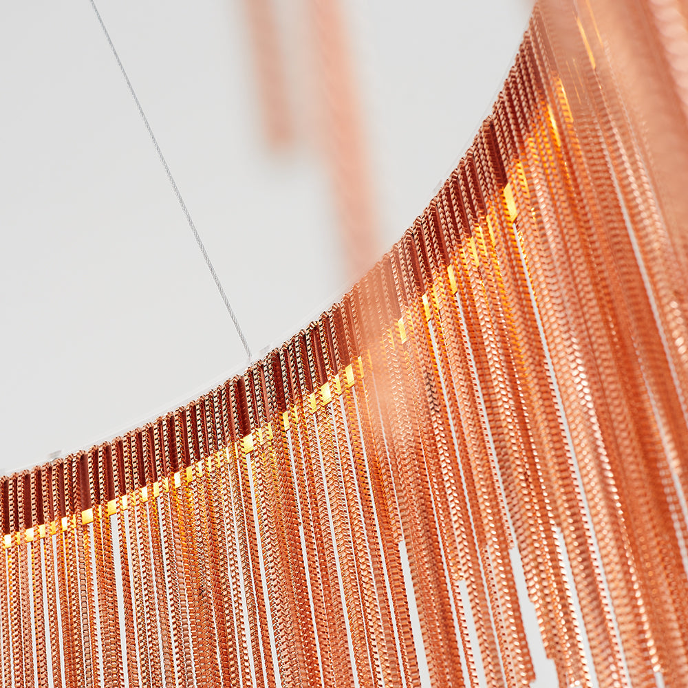 Waterfall Chain LED Chandelier Modern Metal Statement Light for Dining Room & Bedroom | Thomler