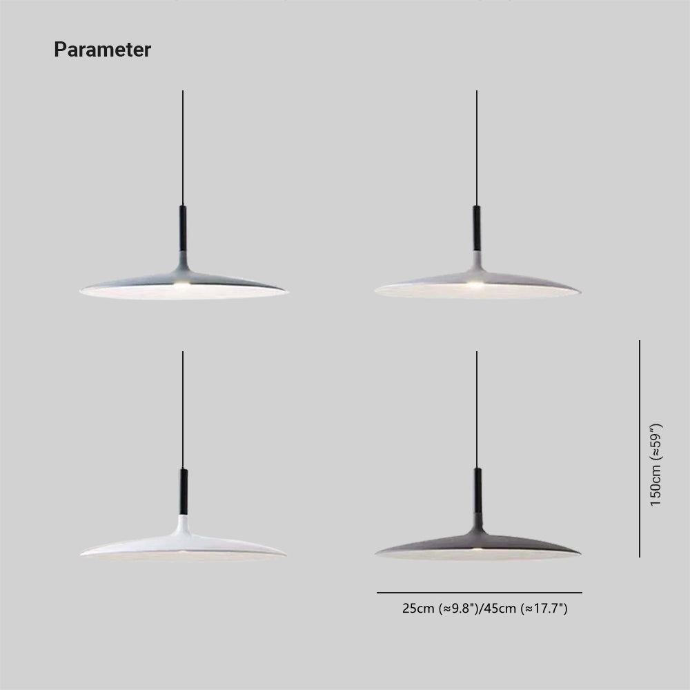 Industrial Modern Hanging Ceiling Fixture with LED – Round Metal Shade for Dining Room & Bedroom | Thomler