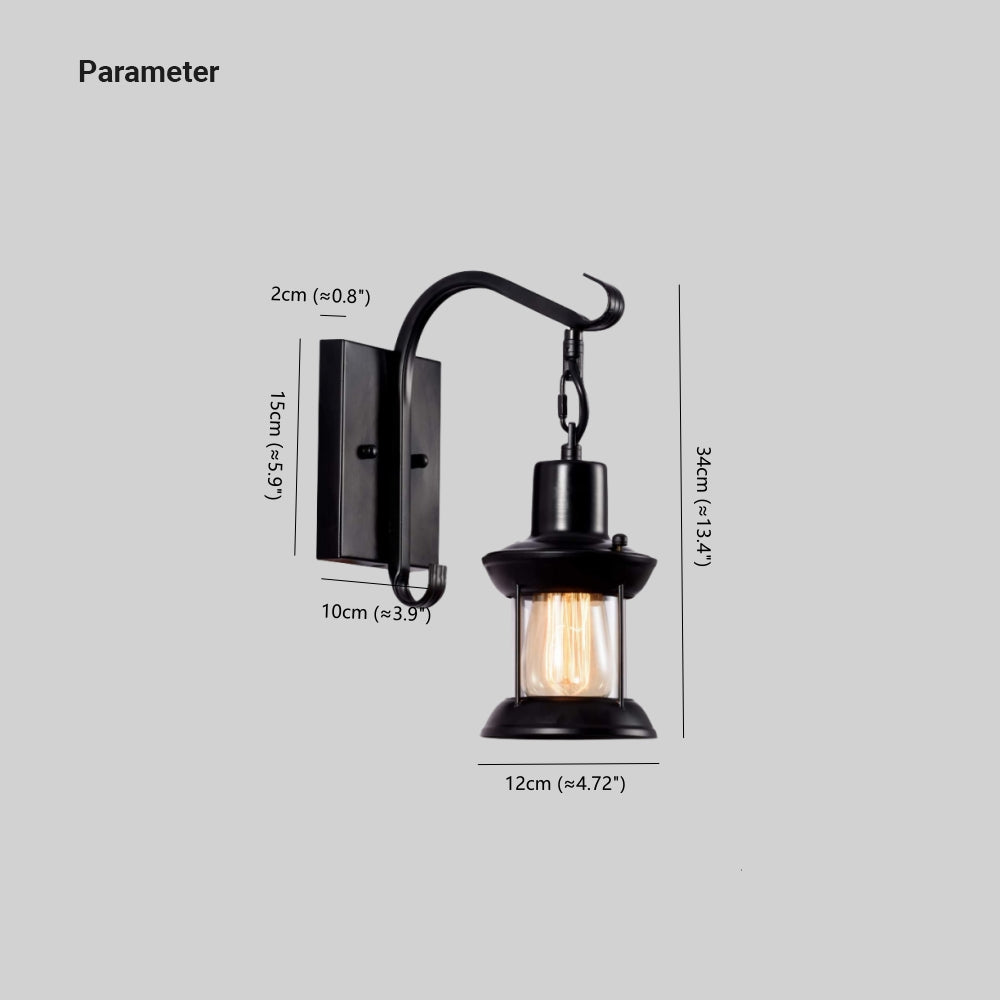Industrial Metal Wall Sconce E27 Socket for Bedroom Living Room Hallway | Vintage Pipe Fixture Hardwired Indoor Lighting | Thomler