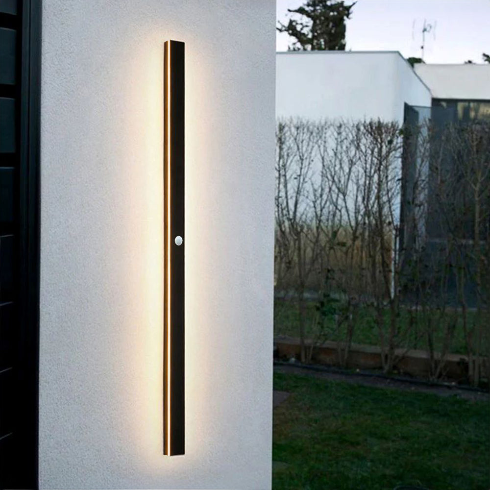 Weatherproof LED Strip Sconce for Patios, Entryways & Porches — IP65 Rated Acrylic Outdoor Fixture in Black | Thomler