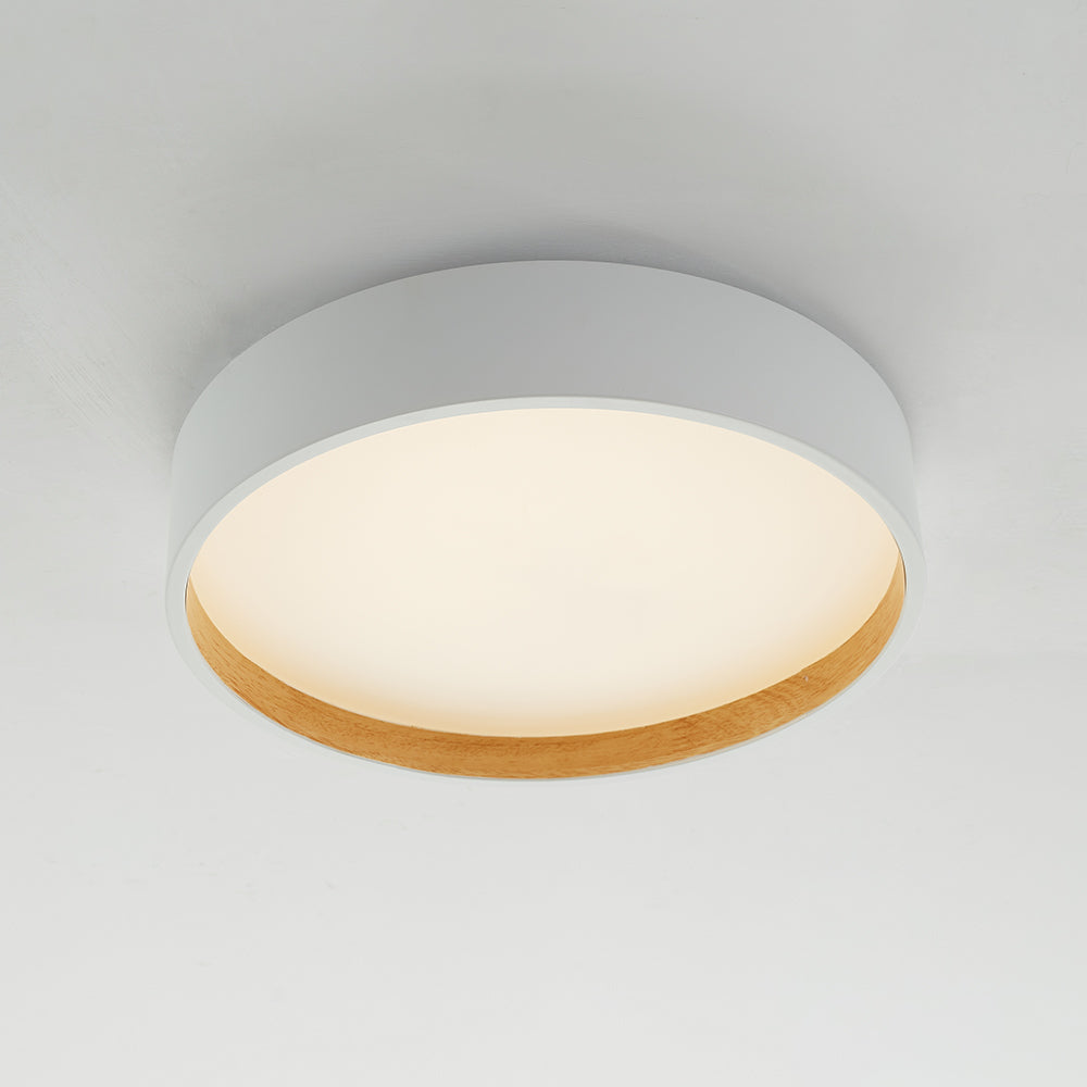 LED Flush Mount Ceiling Light – Round Metal Ring – 16 or 20 Inch – for Bedroom, Office or Studio | Thomler