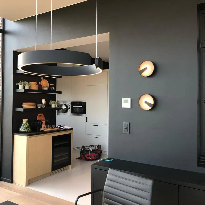 Circular LED Pendant Lamp – Modern Floating Ring Ceiling Light for Dining & Living Rooms | Thomler