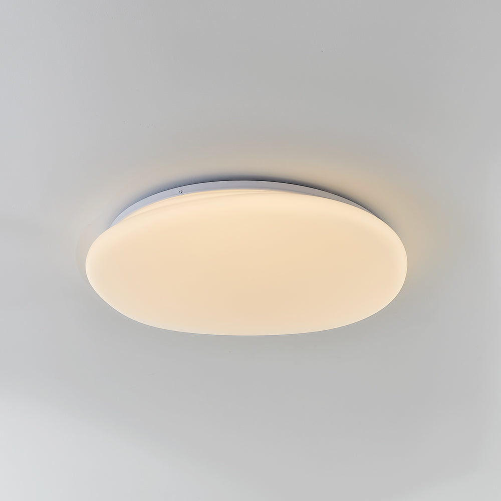 Contemporary Pebble LED Flush Mount Ceiling Light with Tri-Color Feature for Bedrooms & Living Rooms | Thomler