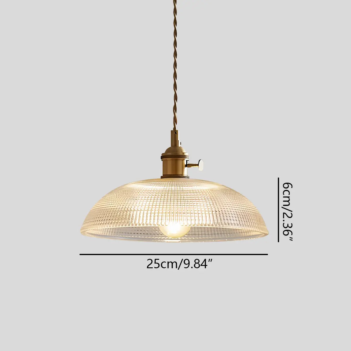 Pendant Light Glass Bronze Adjustable Cable Transparent Dining Room Kitchen Island Hanging Ceiling Lamp | Thomler