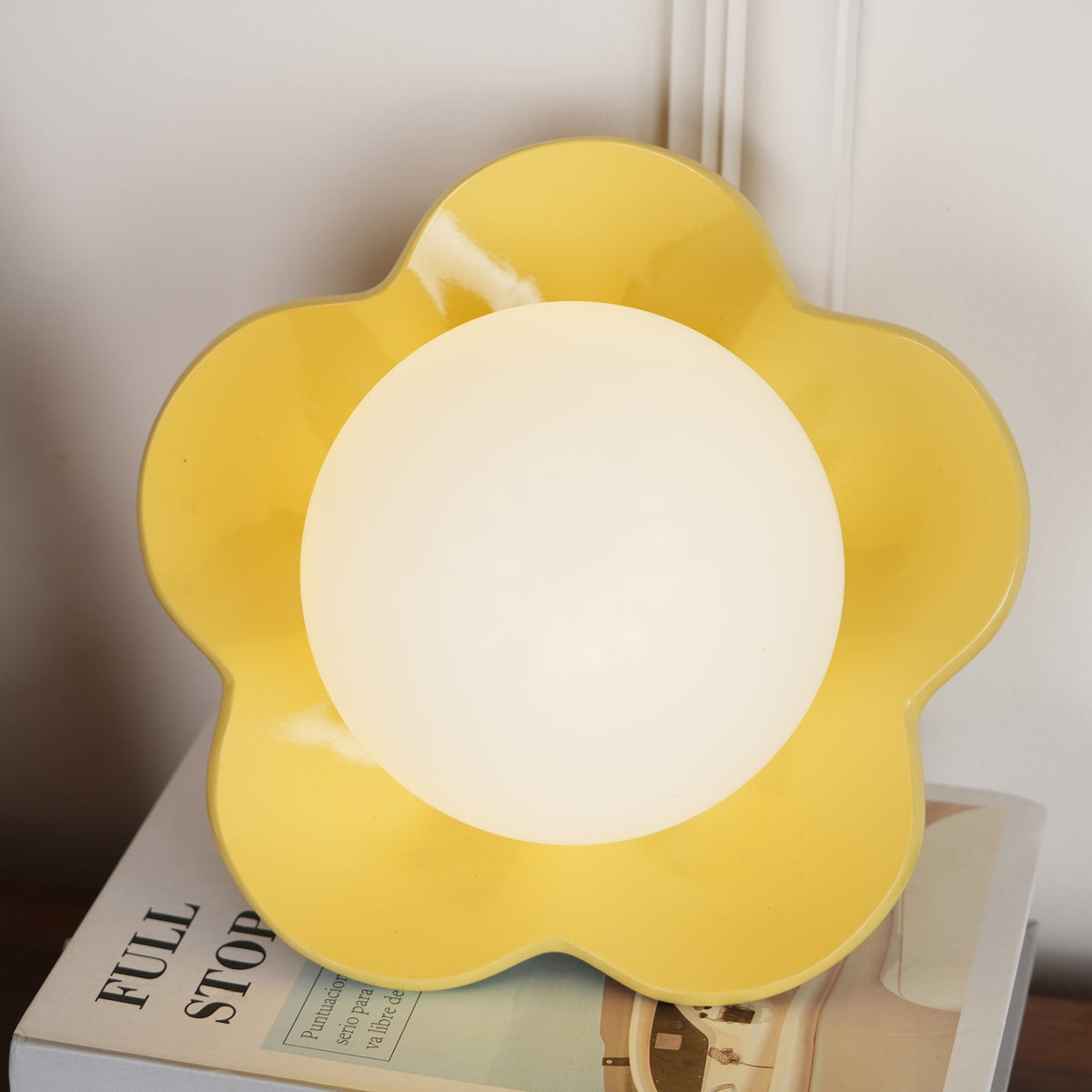 Floral Glass Sconce Light – Resin Flower Shade for Bedroom & Hallway – G9 Socket Hardwired Fixture – Dimmable Indoor Accent Lighting | Thomler